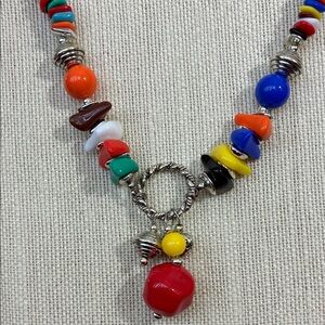 Colorful Beaded vintage 28”Necklace